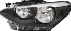 Phare Optique avant gauche pour BMW SERIE 1 F20 de 2011 à 2015, H7+H7, fond noir, Neuf