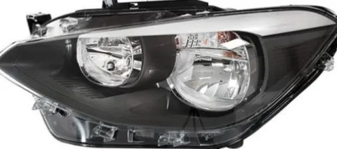 Phare Optique avant gauche pour BMW SERIE 1 F20 de 2011 à 2015, H7+H7, fond noir, Neuf