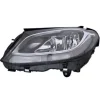 Phare Optique avant gauche à LED pour MERCEDES CLASSE C phase 2, 2018-2021 (W205), H7+H7+PWY24W, noir, Neuf