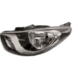 Phare optique avant gauche H4 pour HYUNDAI I10, 2010-2013, corps noir, neuf
