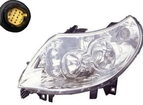 Phare Optique avant gauche pour PEUGEOT BOXER II phase 1, 2006-2014, H7+H1, Neuf