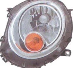 Phare optique avant gauche pour MINI R56/R57 de 2011 à 2014, ONE/COOPER, H4, orange, Neuf