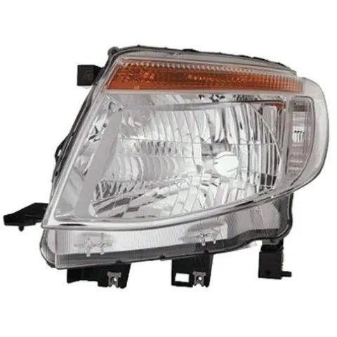 Phare optique avant gauche pour FORD RANGER, 2012-2016, chromé, H4, Neuf