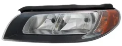 Phare Optique avant gauche pour VOLVO V70 III phase 1, 2007-2012, fond noir, H7+H9, Neuf