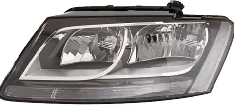 Phare Optique avant gauche pour AUDI Q5 I ph. 1 2008-2012, H7+H7, corps Noir, Neuf
