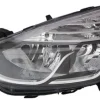 Phare Optique avant gauche pour RENAULT CLIO IV phase 1, 2012-2016, H7+H1 fond noir, contour chromé