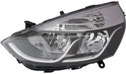 Phare Optique avant gauche pour RENAULT CLIO IV phase 1, 2012-2016, H7+H1 fond noir, contour chromé
