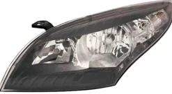 Phare Optique avant gauche pour RENAULT MEGANE III phase 1, 2008-2012, H7+H7, électrique, fond noir