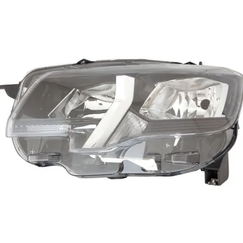 Phare Optique avant gauche pour PEUGEOT RIFTER depuis 2018, H7+H1+PY21W+W21, avec moteur, Neuf