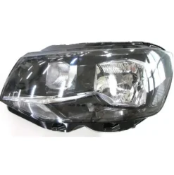 Phare Optique avant gauche pour VOLKSWAGEN TRANSPORTER T6 phase 1, 2015-2019, fond noir, H4+P21W, avec moteur, Neuf