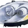 Phare Optique avant gauche pour FIAT BRAVO H1+H1 avec cadre chromé Neuf depuis 2007 >