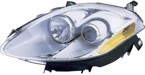 Phare Optique avant gauche pour FIAT BRAVO H1+H1 avec cadre chromé Neuf depuis 2007 >
