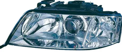 Phare Optique avant gauche pour AUDI A6 II ph. 1 1999-2001, H7+H1, gradateur, clignotant incolore
