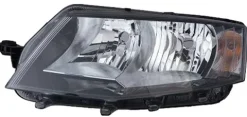 Phare Optique avant gauche pour SKODA OCTAVIA III phase 1 2013-2016, H7+H15, Corps noir, Neuf
