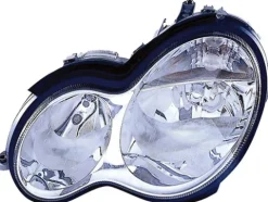 Phare Optique avant gauche pour MERCEDES (W203) CLASSE C ph. 2 2004-2007, H7+H7, Neuf