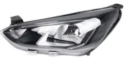 Phare optique avant gauche pour FORD FOCUS IV phase 1 2018-2021, H7+H1+PY21W, feu du jour à LED, corps noir, Neuf