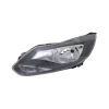Phare optique avant gauche pour FORD FOCUS III phase 1, 2011-2014, H7+H1, fond noir, neuf