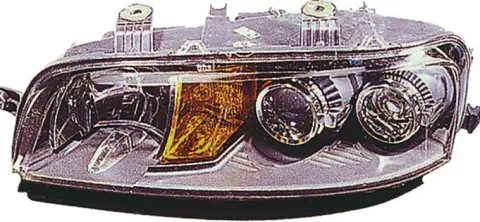 Phare Optique avant gauche pour FIAT PUNTO II phase 1, 1999-2001, H7+H7, électrique, fond gris
