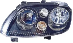 Phare Optique avant gauche pour VOLKSWAGEN TOURAN I phase 1, 2003-2004 H7+H7, fond noir, Neuf