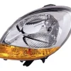 Phare Optique avant gauche pour NISSAN KUBISTAR 2003-2010, H4, chromé, feu clignotant orange, Neuf