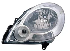 Phare Optique avant gauche pour RENAULT KANGOO II phase 1, 2008-2013, H4, chromé, Neuf