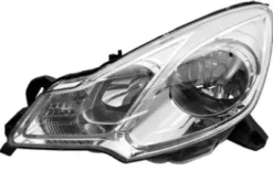 Phare Optique avant gauche pour CITROËN C3 II phase 1, 2009-2013, H7+H1, fond chromé, avec moteur,Neuf