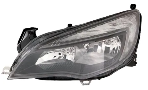 Phare Optique avant gauche pour OPEL ASTRA J 2012-2016, H7+H7, Corps Noir