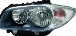 Phare Optique avant gauche gris foncé pour BMW SERIE 1 E87N, 2007-2009, H7+H7, Neuf