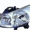 Phare Optique avant gauche pour PEUGEOT 207 CC phase 1, 2007-2009, H7+H1, avec moteur, chromé, Neuf