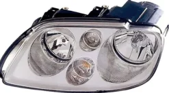 Phare Optique avant gauche pour VOLKSWAGEN TOURAN I phase 1, 2003-2004, H7+H7, fond chromé, Neuf