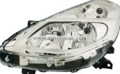 Phare Optique avant gauche pour RENAULT CLIO 3 phase 2, 2009-2012, H7+H7, fond chromé, Neuf