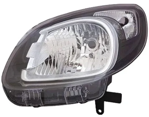 Phare Optique avant gauche pour RENAULT KANGOO II phase 2 2013-2020, H4, noir, Neuf