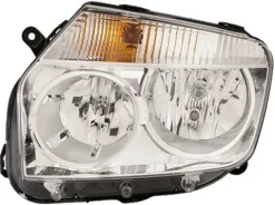 Phare Optique avant gauche pour DACIA DUSTER I phase 1, 2010-2013, H7+H1, fond chromé, Neuf