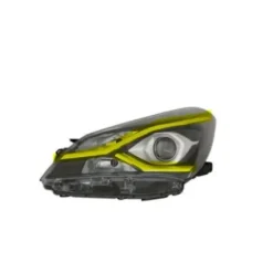 Phare Optique avant gauche à LED pour TOYOTA YARIS III phase 3, 2017-2020, fond noir, H4+WY21/5W, Neuf
