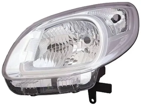 Phare Optique avant gauche pour RENAULT KANGOO II phase 2 2013-2020, H4, chromé, Neuf