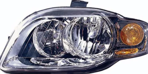 Phare Optique avant gauche pour AUDI A4 III 2004-2006, H7+H7, feu clignotant orange, Neuf