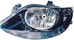 Phare Optique avant gauche pour SEAT IBIZA IV phase 1, 2008-2012, H4, fond noir, Neuf