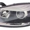 Phare Optique avant gauche pour RENAULT MEGANE III phase 3, 2014-2016, H7+H7, avec moteur, fond chromé