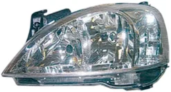 Phare Optique avant gauche pour OPEL CORSA C phase 1, 2002-2003, H7+H7, électrique, (type Marelli)
