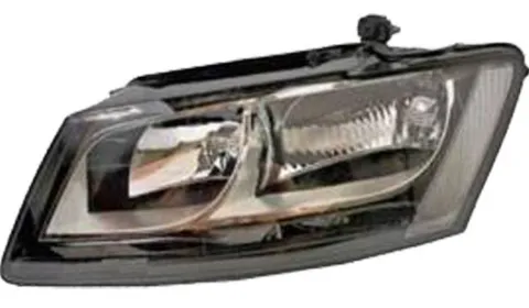Phare Optique avant gauche électrique pour AUDI Q5 I ph. 2 2012-2016, H7+H7, corps noir, Neuf