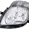 Phare Optique avant gauche pour TOYOTA YARIS II phase 2, 2009-2011 H4, électrique, fond noir, Neuf