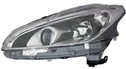 Phare Optique avant gauche pour PEUGEOT 208 phase 2, 2015-2019, H7+H7, avec feu diurne à LED, Neuf