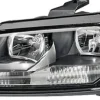 Phare Optique avant gauche pour AUDI A3 II ph.2 SPORTBACK 2008-2012, H7+H7, noir, Neuf