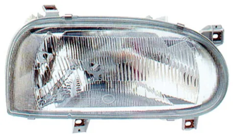 Phare Optique avant manuel gauche pour VOLKSWAGEN GOLF III 1991-1997, H4, Neuf