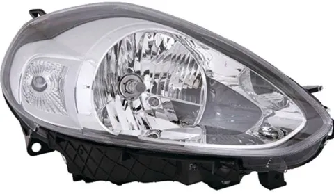 Phare Optique avant droit pour FIAT PUNTO EVO, 2009-2011, H4, fond chromé, Neuf