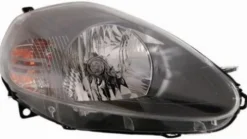 Phare Optique avant gauche pour FIAT GRANDE PUNTO depuis 09/2005, H4, avec moteur, avec parabole noire, Neuf