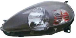 Phare Optique avant gauche pour FIAT GRANDE PUNTO, 2005-2008, H4, noir, Neuf