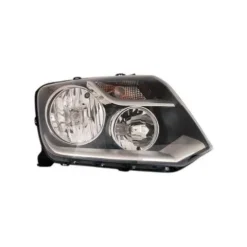 Phare optique droit pour VOLKSWAGEN AMAROK 2011-2016, H7+H1, préparé pour réglage électrique, parabole noire, Neuf