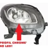Phare Optique droit pour SMART FORTWO 2014-2019, H4, feu diurne LED, Neuf