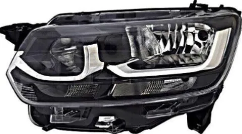 Phare optique droite pour TOYOTA PROACE CITY depuis 2019, H1+H7, électrique, avec moteur, feu de jour, W21-5W, Neuf